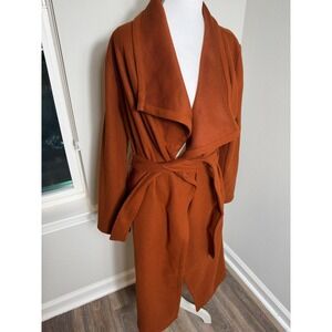Hem & Thread Through The Trenches Brick Coat Burnt Orange Small NWT